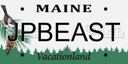 JPBEAST Maine License Plate