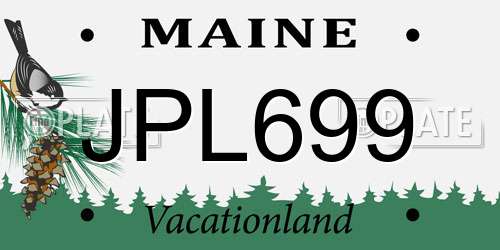 JPL699 Maine License Plate