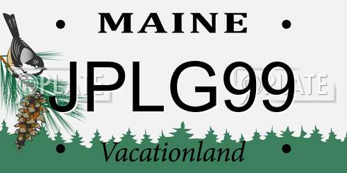 JPLG99 Maine License Plate