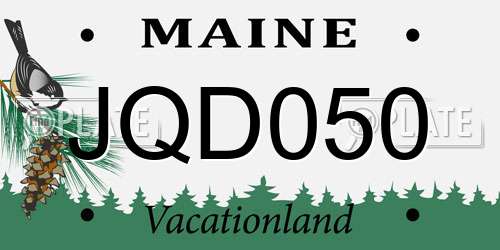 JQD050 Maine License Plate