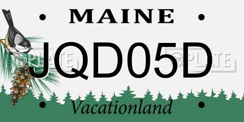 JQD05D Maine License Plate