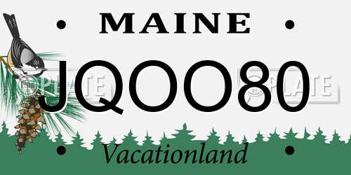 JQOO80 Maine License Plate