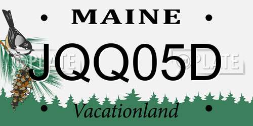 JQQ05D Maine License Plate