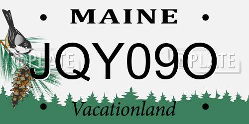 JQY09O Maine License Plate