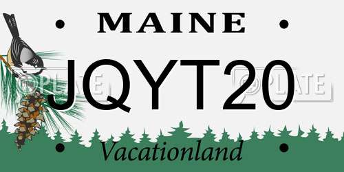 JQYT20 Maine License Plate