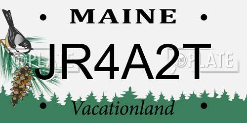JR4A2T Maine License Plate