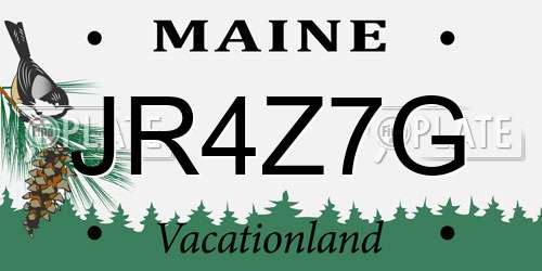 JR4Z7G Maine License Plate