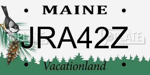 JRA42Z Maine License Plate