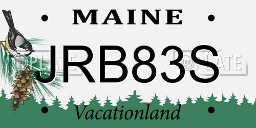JRB83S Maine License Plate