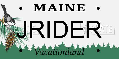 JRIDER Maine License Plate