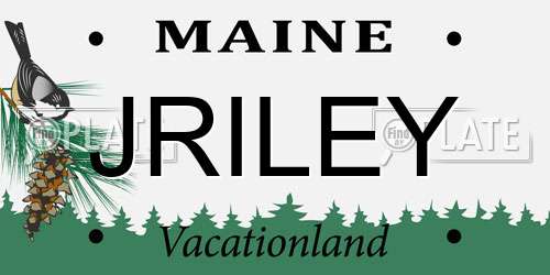 JRILEY Maine License Plate