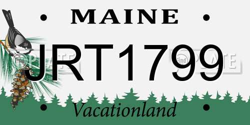 JRT1799 Maine License Plate