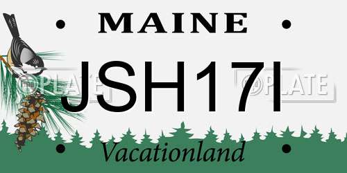 JSH17I Maine License Plate