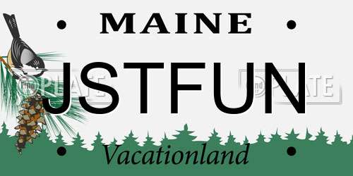 JSTFUN Maine License Plate