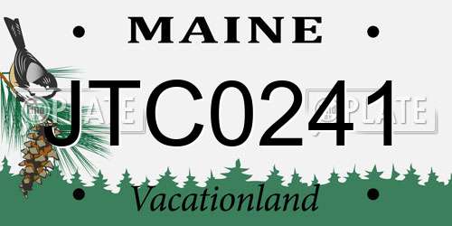 JTC0241 Maine License Plate