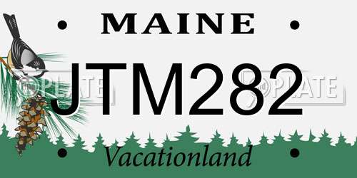 JTM282 Maine License Plate