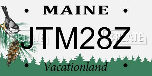 JTM28Z Maine License Plate