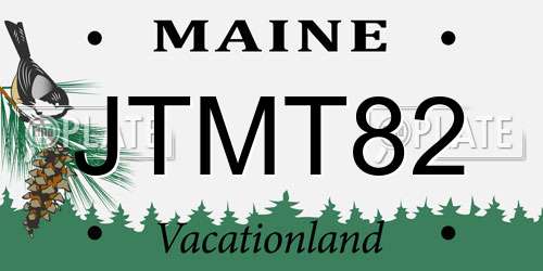 JTMT82 Maine License Plate