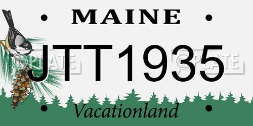 JTT1935 Maine License Plate