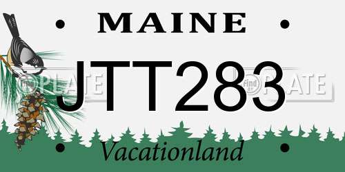 JTT283 Maine License Plate