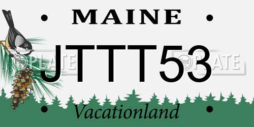 JTTT53 Maine License Plate