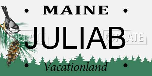 JULIAB Maine License Plate