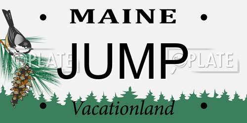 JUMP Maine License Plate