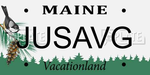 JUSAVG Maine License Plate