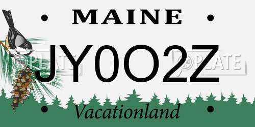 JY0O2Z Maine License Plate