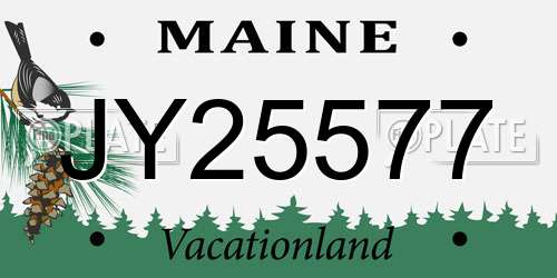 JY25577 Maine License Plate