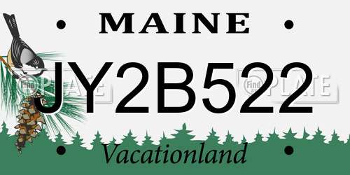 JY2B522 Maine License Plate