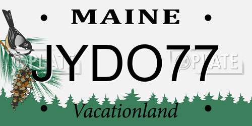 JYDO77 Maine License Plate