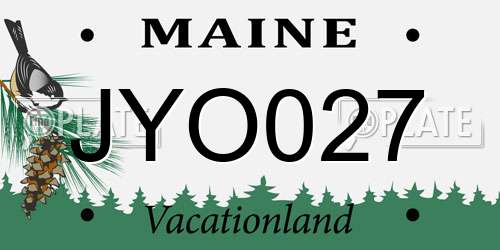 JYO027 Maine License Plate