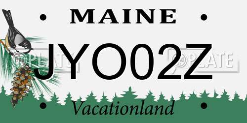 JYO02Z Maine License Plate