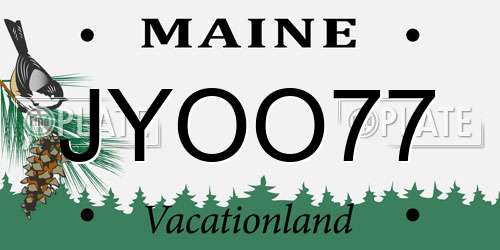 JYOO77 Maine License Plate