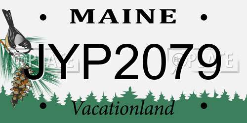 JYP2079 Maine License Plate