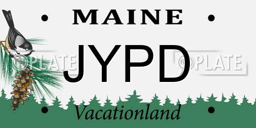 JYPD Maine License Plate