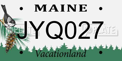 JYQ027 Maine License Plate