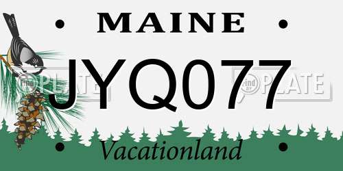 JYQ077 Maine License Plate