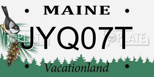 JYQ07T Maine License Plate