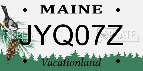 JYQ07Z Maine License Plate