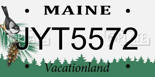 JYT5572 Maine License Plate