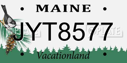 JYT8577 Maine License Plate