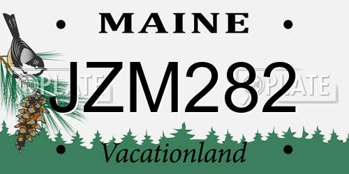 JZM282 Maine License Plate