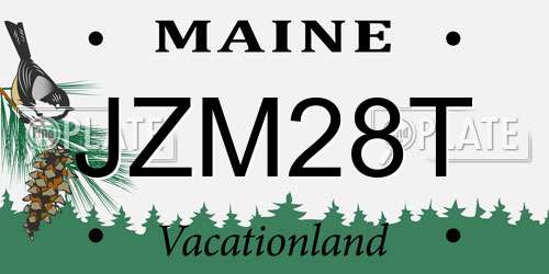 JZM28T Maine License Plate