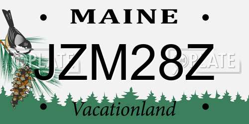JZM28Z Maine License Plate