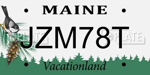 JZM78T Maine License Plate