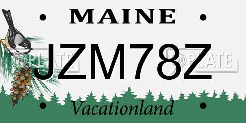 JZM78Z Maine License Plate