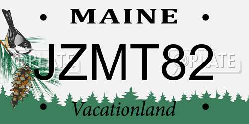 JZMT82 Maine License Plate