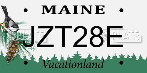 JZT28E Maine License Plate
